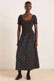 Damson Madder Malinda Smock Midi - Navy Olive