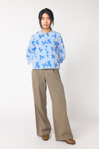 Sylvester Wallpaper Smock Top - Blue