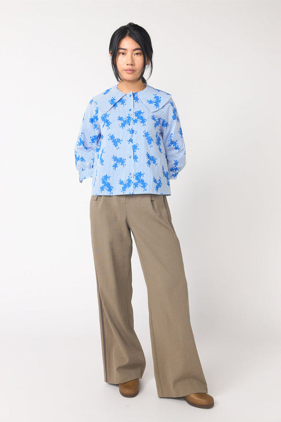 Sylvester Wallpaper Smock Top - Blue