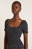 Damson Madder Malinda Smock Midi - Navy Olive