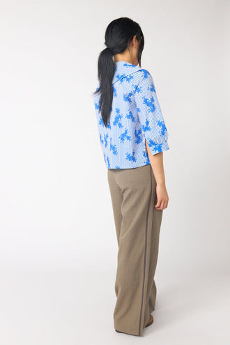 Sylvester Wallpaper Smock Top - Blue
