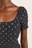 Damson Madder Malinda Smock Midi - Navy Olive