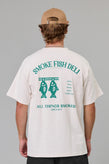 Just Another Fisherman Smoke Fish Deli Sea Tee - White