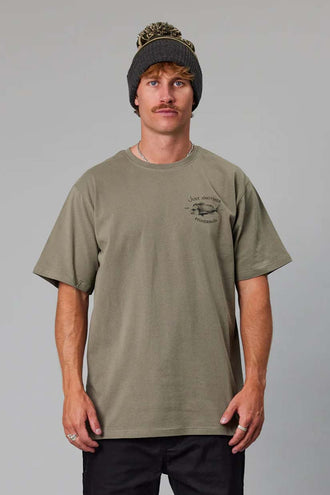 Just Another Fisherman Snapper Logo Tee - Tussock