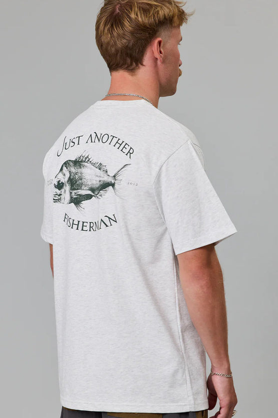Just Another Fisherman Snapper Sea Tee - Silver Marle