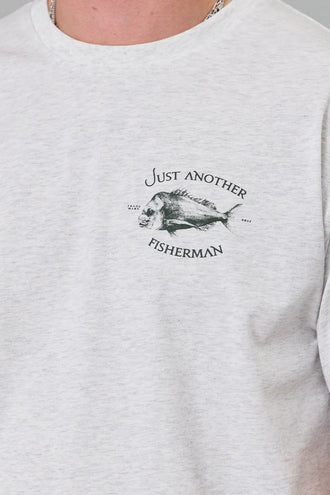 Just Another Fisherman Snapper Sea Tee - Silver Marle