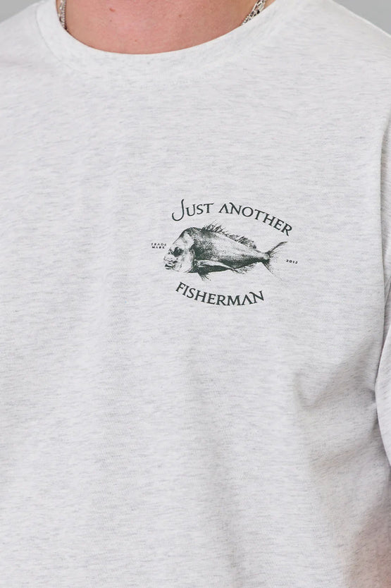 Just Another Fisherman Snapper Sea Tee - Silver Marle