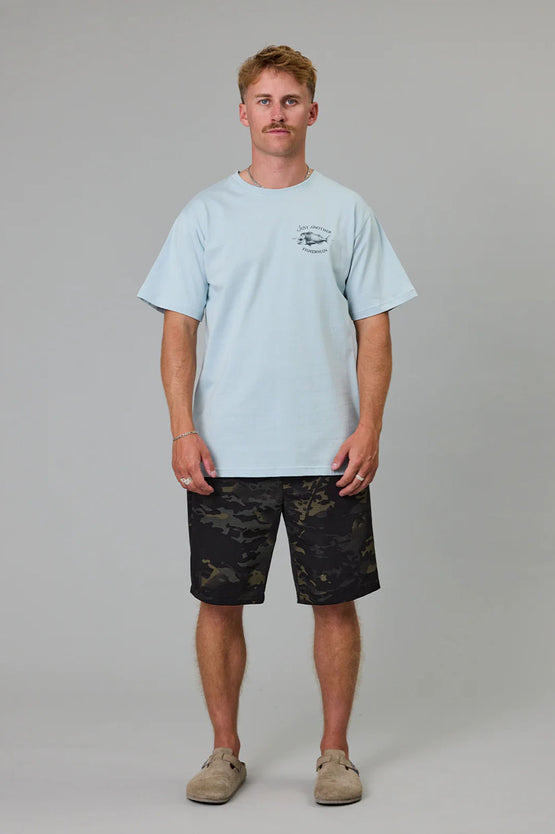 Just Another Fisherman Snapper Sea Tee - Sterling Blue