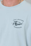 Just Another Fisherman Snapper Sea Tee - Sterling Blue