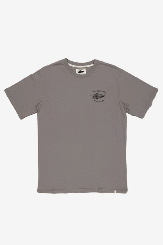 Just Another Fisherman Snapper Logo Tee - Grey