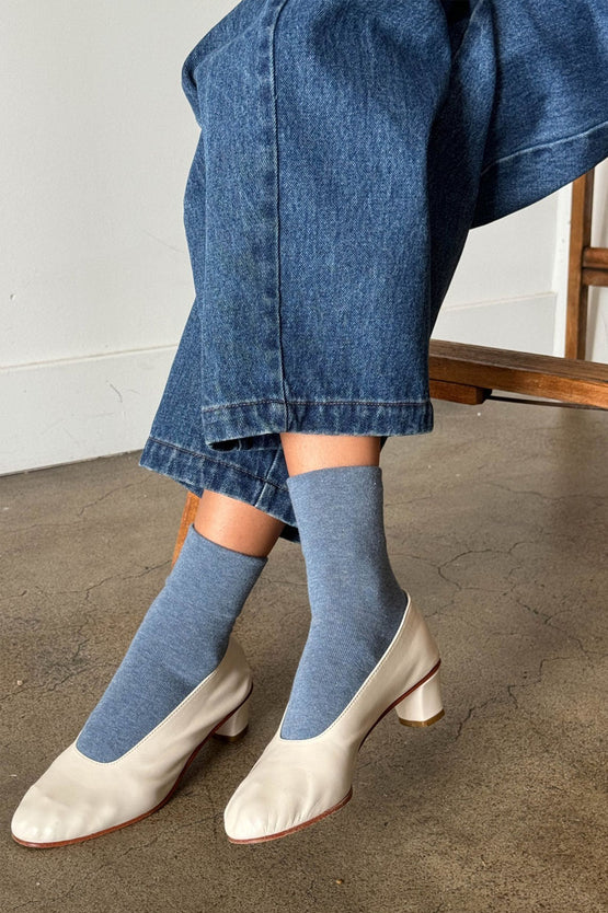 Le Bon Shoppe Sneaker Socks - Denim