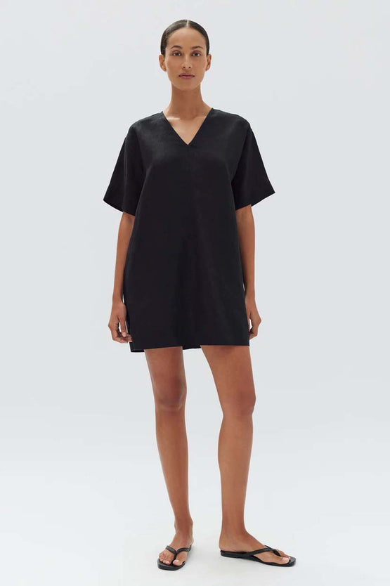 Assembly Solna Linen Dress - Black