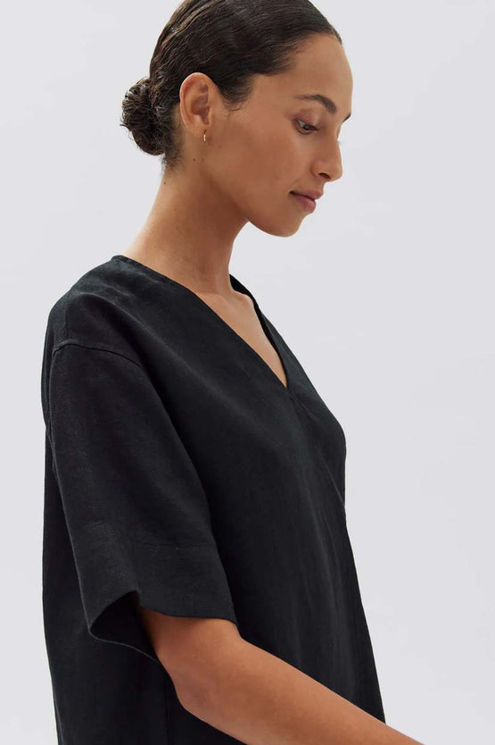 Assembly Solna Linen Dress - Black