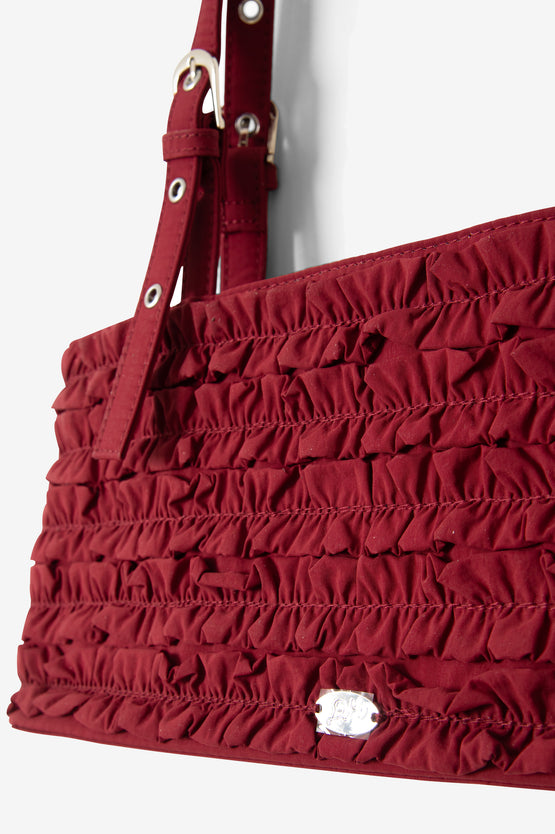 Damson Madder Sophia Ruffle Bag - Red Pear