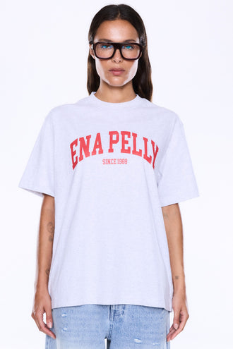 Ena Pelly Sophia Relaxed Tee - White Marle