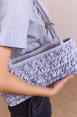 Damson Madder Sophia Ruffle Baguette Bag - Blue
