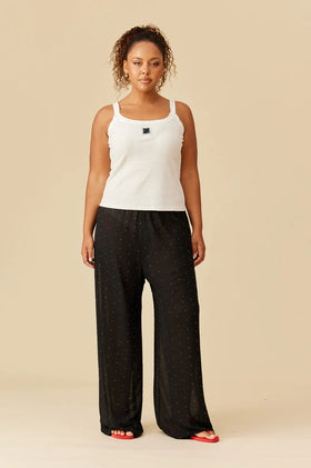 Ruby Sophie Sheer Pant - Black Sparkle