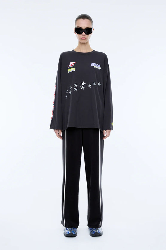 Ena Pelly Speedway LS Tee - Charcoal