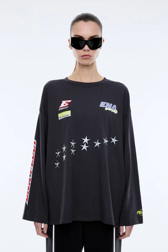 Ena Pelly Speedway LS Tee - Charcoal