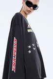 Ena Pelly Speedway LS Tee - Charcoal