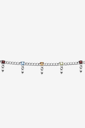 Stolen Girlfriends Club Multi Stone Spike Bracelet - Silver