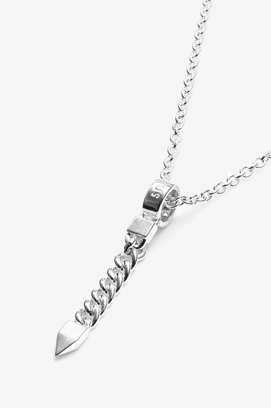 Stolen Girlfriends Club Hanging Curb Spike Necklace - Silver