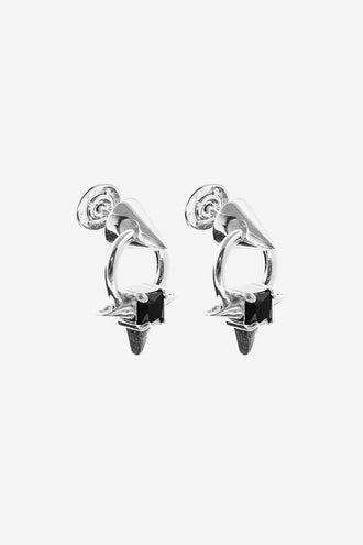 Stolen Girlfriends Club Pierced Spike Studs - Silver