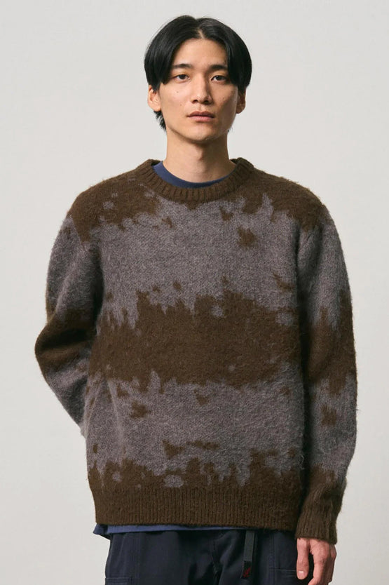 Gramicci Mohair Splatter Sweater - Slate