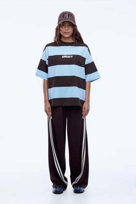 Ena Pelly Sport Stripe Tee - Cloud/Cocoa
