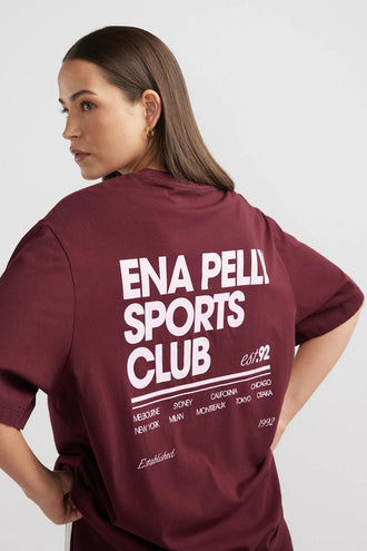 Ena Pelly 92 Sport Tee - Cherry Cola