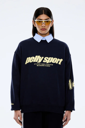 Ena Pelly Sports Sweater - Navy