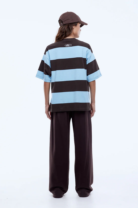 Ena Pelly Sport Stripe Tee - Cloud/Cocoa