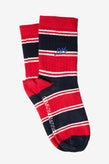 Damson Madder Calf Length Socks - Red/Navy