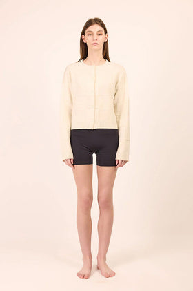 Pharlain Squares Cardi - Cream
