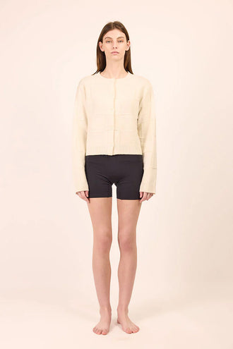 Pharlain Squares Cardi - Cream