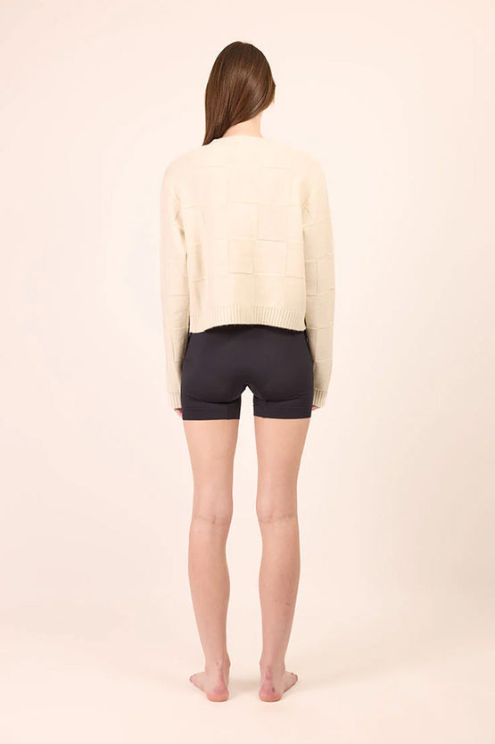 Pharlain Squares Cardi - Cream