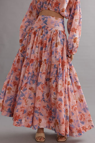 Caitlin Crisp Sorrento Skirt - Pink Wildflower