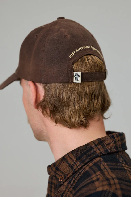 Just Another Fisherman Stamp Tiller Wax Cap - Brown