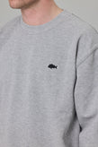 Just Another Fisherman Stamp Pique LS - Grey