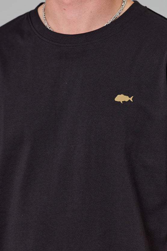 Just Another Fisherman Stamp Sea Tee - Black