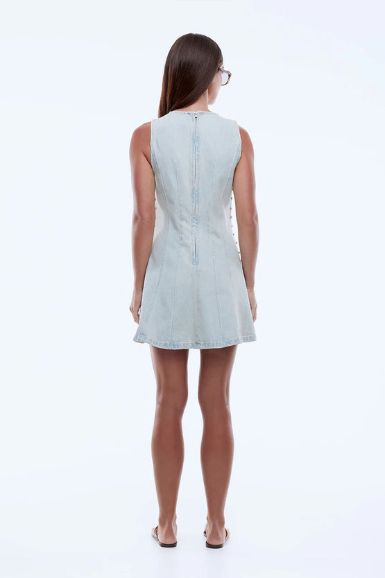 Ena Pelly Stellar Denim Dress - Light Blue
