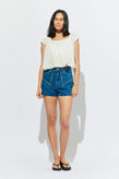 Ruby Clover Studded Denim Short - Indigo