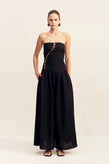 Shona Joy Effie Strapless Maxi - Black