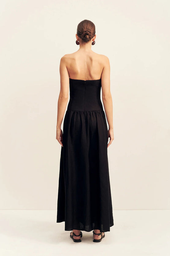 Shona Joy Effie Strapless Maxi - Black