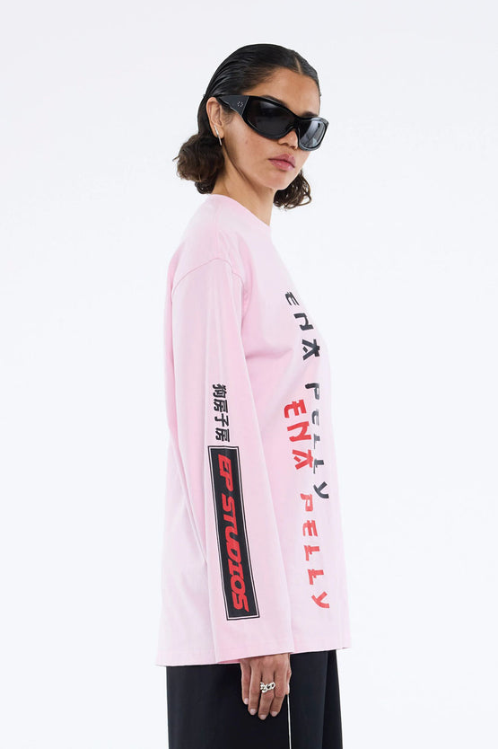 Ena Pelly Street Signs LS Tee - Pink