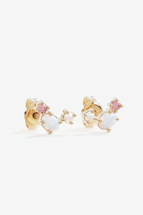 By Charlotte Cosmic Bloom Studs - Gold