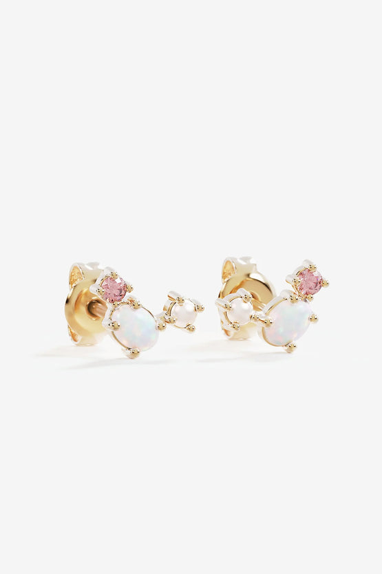 By Charlotte Cosmic Bloom Studs - Gold