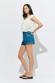 Ruby Clover Studded Denim Short - Indigo