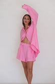 Caitlin Crisp Sunday Shorts - Barbie Pink