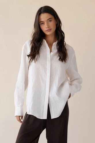Dear Dylan Sundown Shirt - Ivory Linen